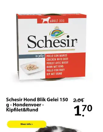 Boerenbond Schesir Hond Blik Gelei 150 g- Hondenvoer - Kipfilet&Rund aanbieding