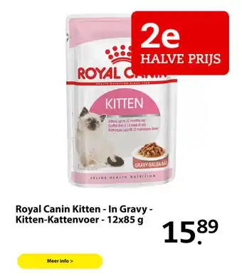 Boerenbond Royal Canin Kitten - In Gravy- Kitten-Kattenvoer - 12x85 g aanbieding