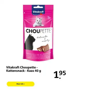 Boerenbond Vitakraft Choupette - Kattensnack - Kaas 40 g aanbieding