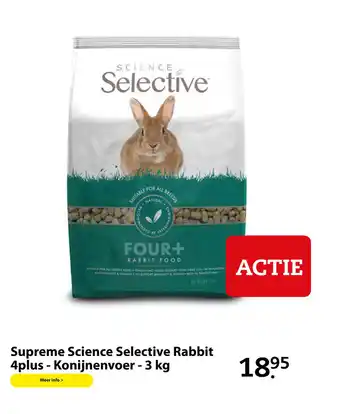 Boerenbond Supreme Science Selective Rabbit 4plus - Konijnenvoer - 3 kg aanbieding