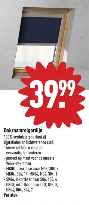 ALDI Dakraamrolgordijn aanbieding