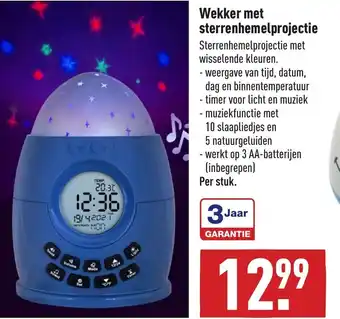 ALDI Wekker met sterrenhemelprojectie aanbieding