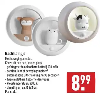 ALDI Nachtlampje aanbieding