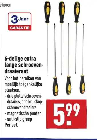 ALDI 6-delige extra lange schroeven-draaierset aanbieding