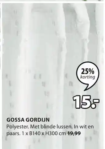 Jysk Gordijn Gossa aanbieding