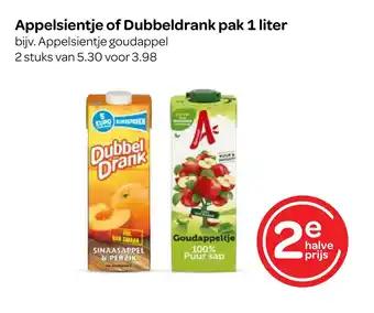 Spar Appelsientje of Dubbeldrank pak 1 liter aanbieding