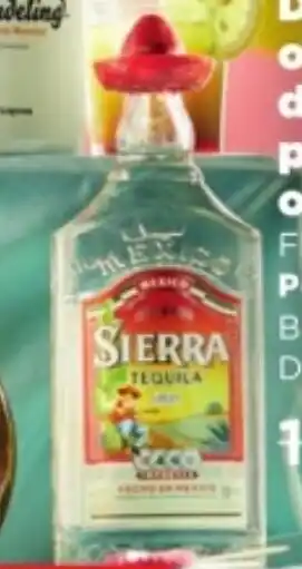 PLUS Sierra tequila silver per fles aanbieding