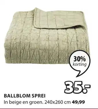 Jysk Sprei Ballblom 240*260 aanbieding