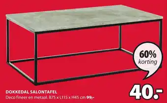 Jysk Salontafel Dokkedal aanbieding