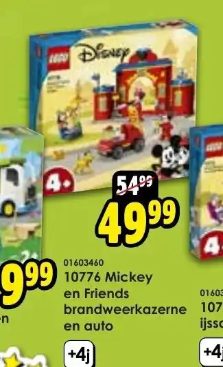 ToyChamp 10776 Mickey en Friends Brandweerkazerne En Auto aanbieding