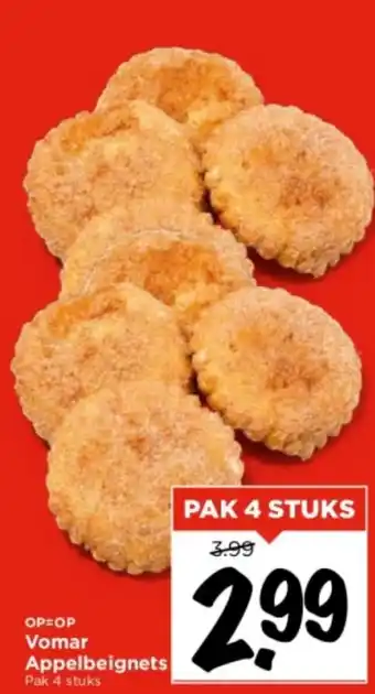 Vomar Voordeelmarkt Appelbeignets Pak 4 stuks aanbieding