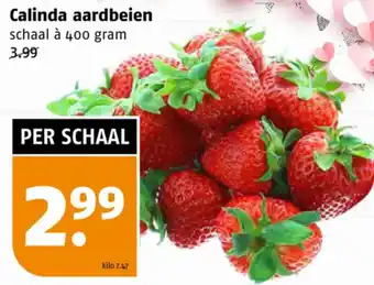 Poiesz Calinda aardbeien schaal à 400 gram aanbieding