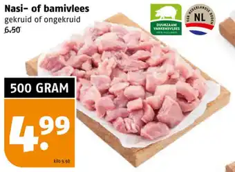 Poiesz Nasi- of bamivlees 500g aanbieding