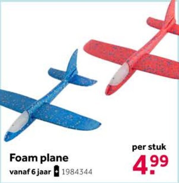 Foam plane aanbieding bij Intertoys