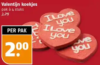 Poiesz Valentijn koekjes pak à 4 stuks aanbieding