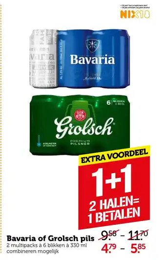 Coop Bavaria of grolsch pils aanbieding