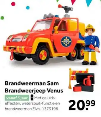 Intertoys Brandweerman Sam Brandweerjeep Venus aanbieding