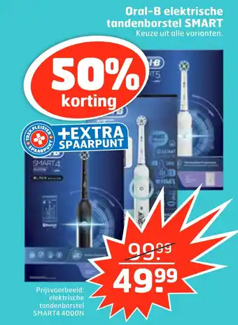 Trekpleister Oral-B elektrische tandenborstel SMART aanbieding