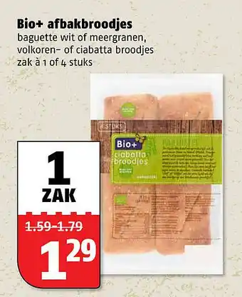 Poiesz Bio+ afbakbroodjes aanbieding