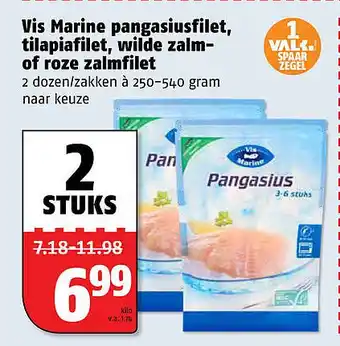 Poiesz Vis marine pangasiusfilet, tilapiafilet, wilde zalm- of roze zalmfilet aanbieding