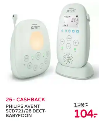 Prenatal Philips Avent Dect-Babyfoon | SCD721/26 aanbieding