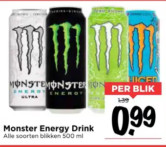 Vomar Voordeelmarkt Monster energy drink aanbieding