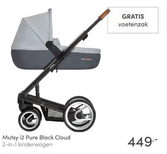 Baby & Tiener Mutsy I2 pure black cloud 2-In-1 kinderwagen aanbieding