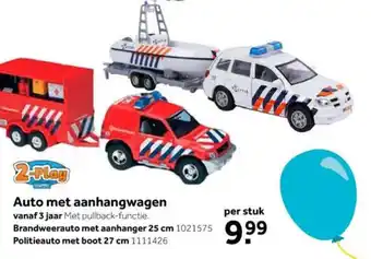 Intertoys Auto met aanhangwagen aanbieding