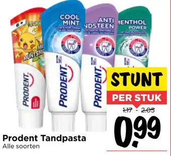 Vomar Voordeelmarkt Prodent tandpasta aanbieding