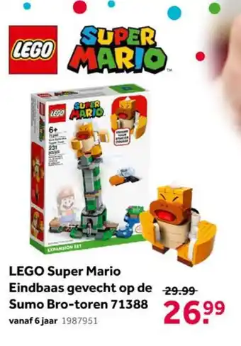 Intertoys Lego Super Mario Eindbaas gevecht op de Sumo Bro-toren 71388 aanbieding