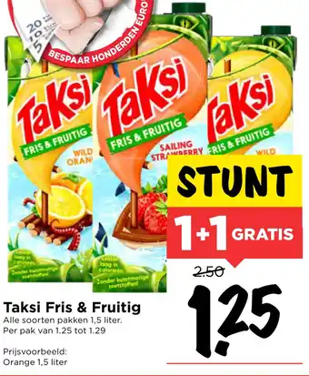 Vomar Voordeelmarkt Taksi fris & fruitig aanbieding