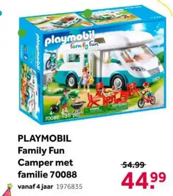 Intertoys Playmobil Family Fun Camper met familie 70088 aanbieding