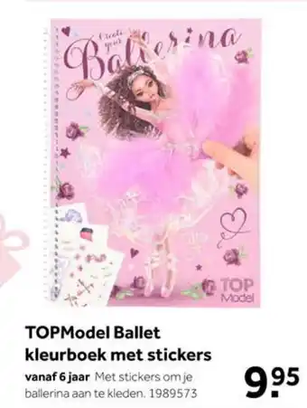 Intertoys TOPModel Ballet kleurboek met stickers aanbieding