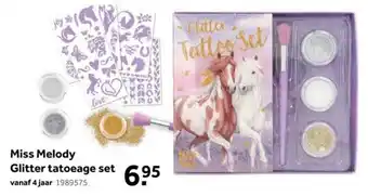 Intertoys Miss Melody Glitter tatoeage set aanbieding