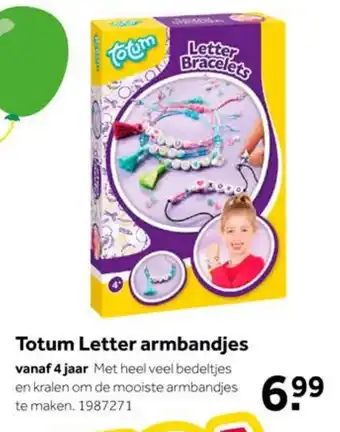 Intertoys Totum Letter armbandjes aanbieding