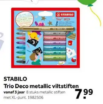 Intertoys STABILO Trio Deco metallic viltstiften aanbieding