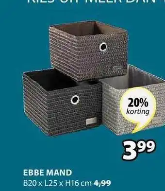 Jysk Ebbe Mand aanbieding