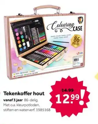 Intertoys Tekenkoffer hout aanbieding