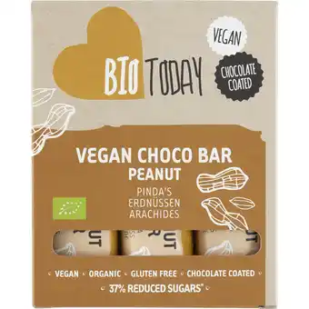 Albert Heijn BioToday Vegan choco bar pinda's aanbieding
