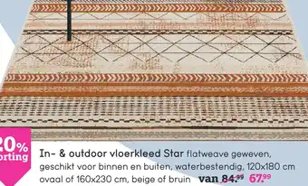 Leen Bakker In- & outdoor vloerkleed star aanbieding