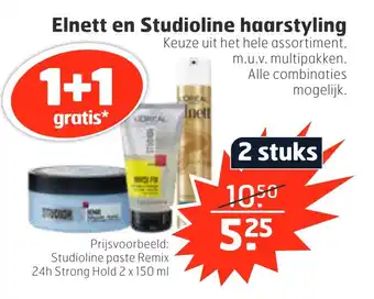 Trekpleister Elnett en studioline haarstyling aanbieding