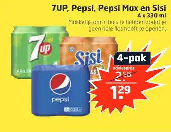 Trekpleister 7UP, Pepsi, Pepsi Max en Sisi aanbieding