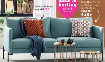 Leen Bakker Bank brest 3-zits aanbieding