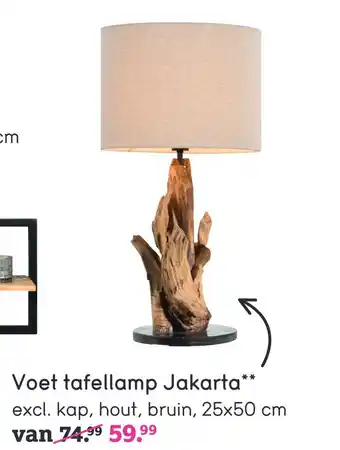 Leen Bakker Voet tafellamp jakarta aanbieding