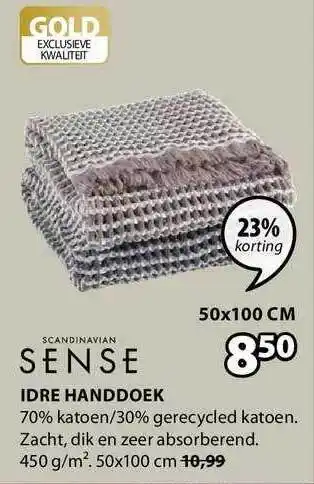 Jysk Sense Idre Handdoek aanbieding