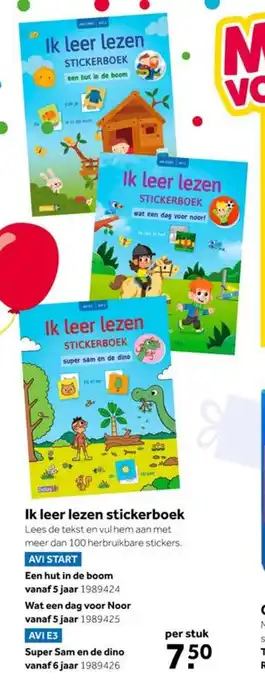 Intertoys Ik leer lezen Stickerboek aanbieding