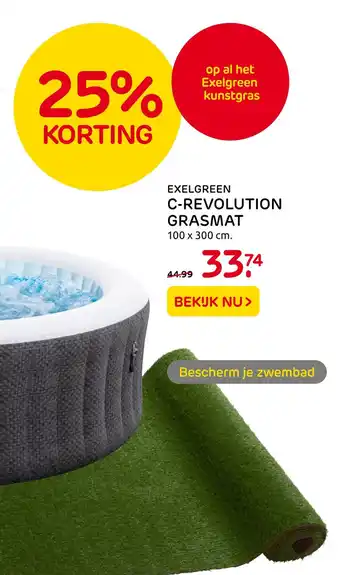 Praxis Exelgreen c-revolution grasmat 100x300 cm aanbieding