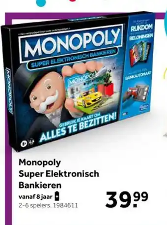 Intertoys Monopoly Super Elektronisch Bankieren aanbieding