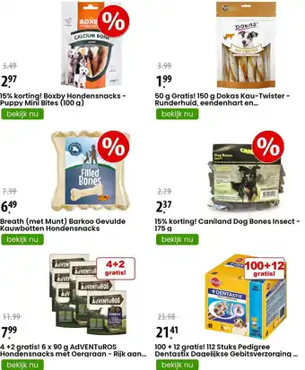 Zooplus 15% korting! Caniland Dog Bones Insect - 175 g aanbieding