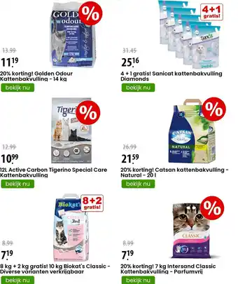 Zooplus 8 kg + 2 kg gratis! 10 kg Biokat's Classic - Diverse varianten verkrijgbaar aanbieding